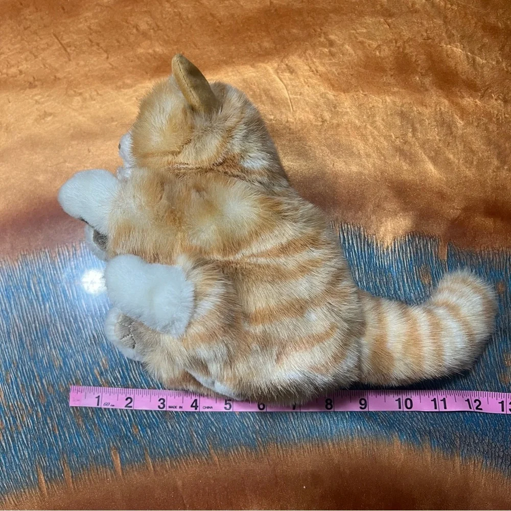 Folkmanis Orange Tabby Cat puppet plush learning sensory toy